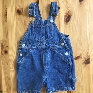 Faded Glory Denim Shorts Overalls